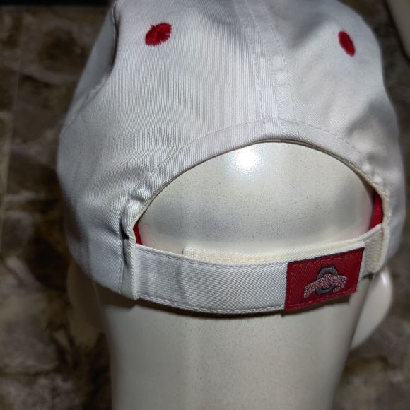 Ohio State Buckeyes Hat Cap Top Of The World White Red Adult Adjustable OSU - Picture 5 of 9